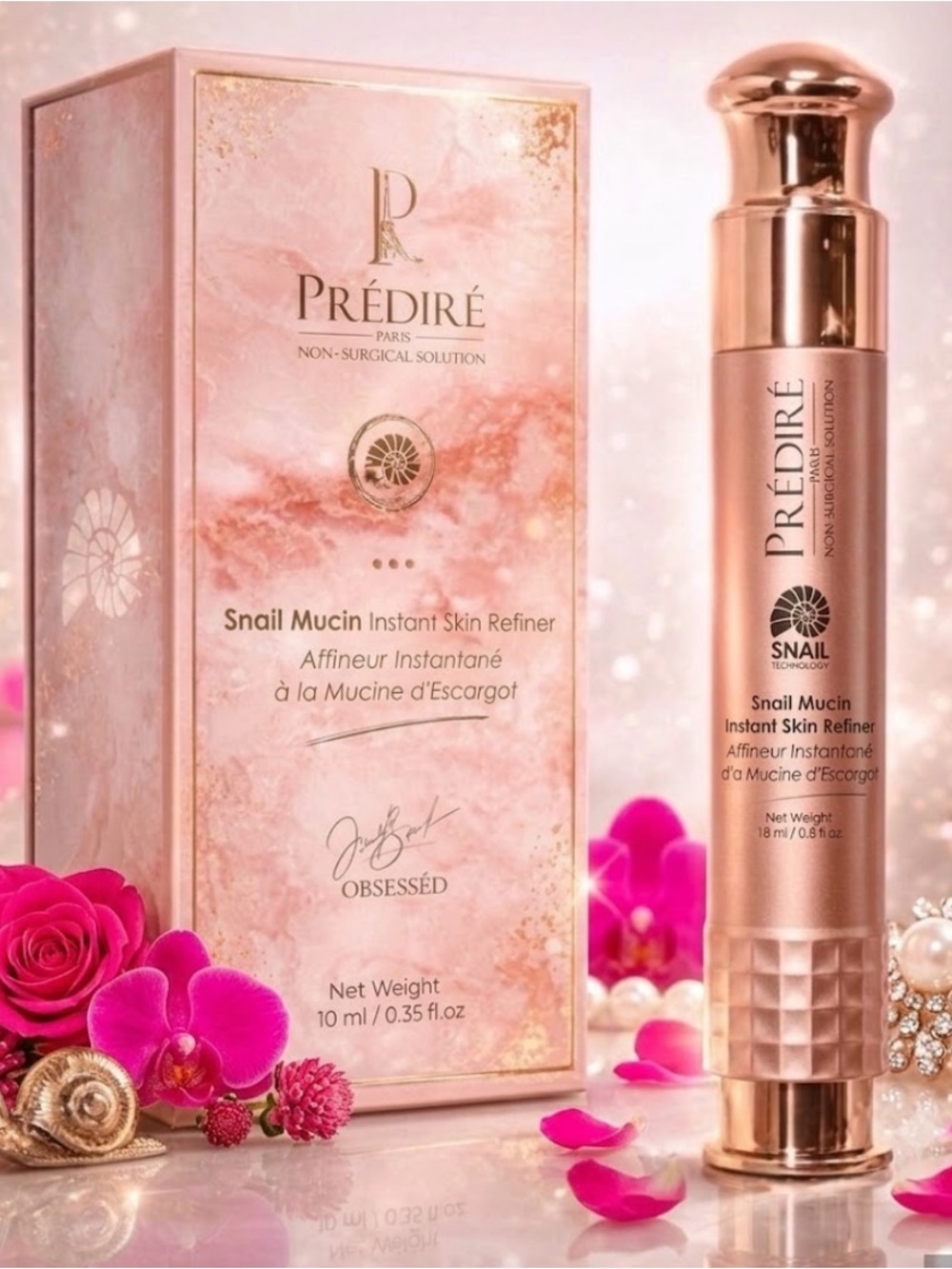 PREDIRE PARIS Snail Mucin Instant 60 Second Wrinkle Remover ~ Retail $1400